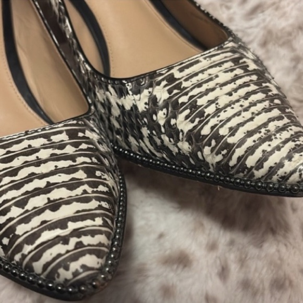 Coach beadchain snakeskin heels 👠 9.5. Euc - Picture 5 of 6